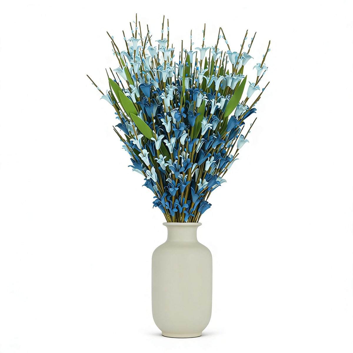 idyllic 17.7 Inch 20 Pcs Blue Witch Hazel Branches, Artificial Flower Stems for Vase Decor, DIY Wreath Making, Bedside Table, Windowsill, Table Centerpiece, Mantel & Office Spring Home Decoration