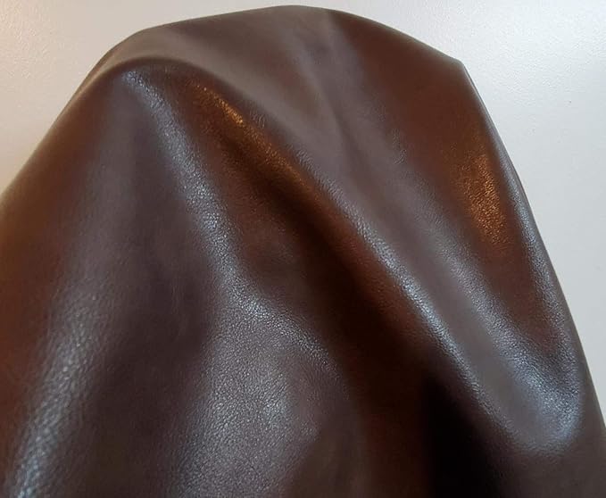 NAT Leathers | Brown Fenice Soft Faux Vegan Leather PU | 1 Yard Cut by Yard |