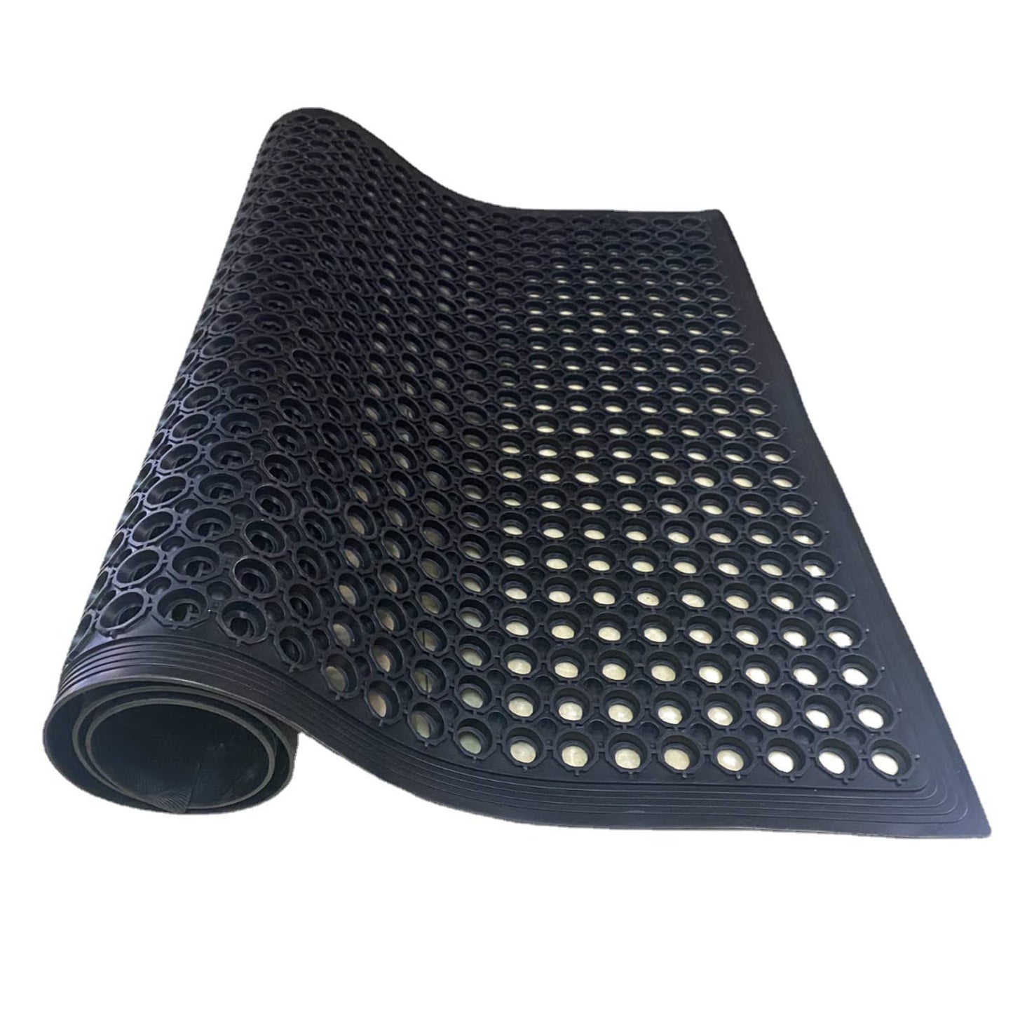 3x5FT Rubber Floor Mat Commercial Anti Fatigue Rubber Drainage Mat New Non Slip Bar Floor Mat Door Mats for Deck,Pool,Restroom,Bathroom,Kitchen,Wet Areas