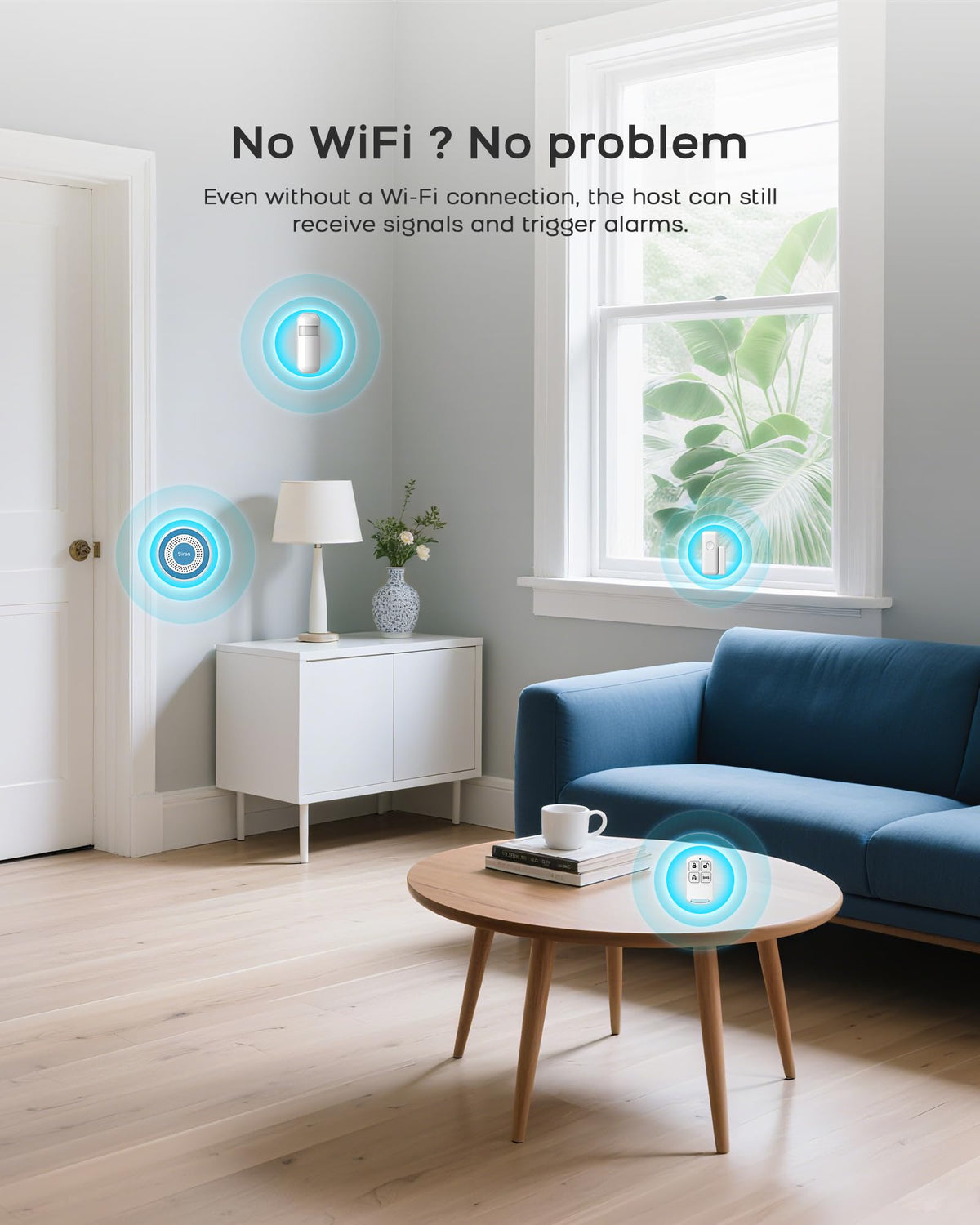 Clouree Alarm System for Home Security, Wireless Alarm System 20 Piece Kit with Phone APP Alert Alarm Siren Door Window Sensor Motion Sensor Compatible with Alexa No Contract Ideal for Home, Apartment