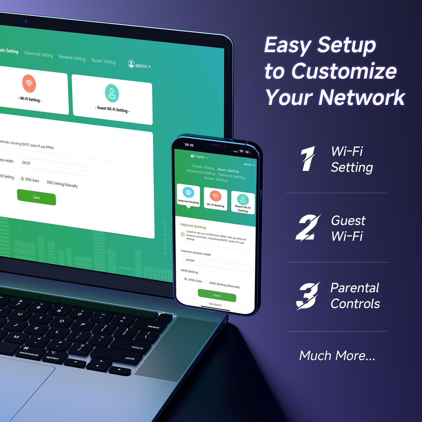 U-SPEED AX1500 WiFi 6 Router Dual Band Wireless Internet Router, Wireless Speed Up to 1.5 Gbps, Full Gigabit Ports, Beamforming, OFDMA, MU-MIMO, Parental Controls, WPA3, EasyMesh