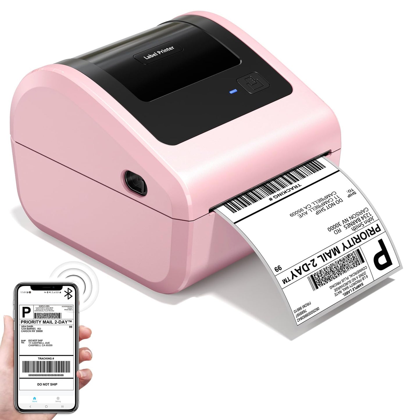 Omezizy Bluetooth Thermal Label Printer 4x6 - D450BT Shipping Label Printer for Small Business, Shipping Packages, Office, Home, Compatible with USPS, Shopify, Amazon, Tiktok