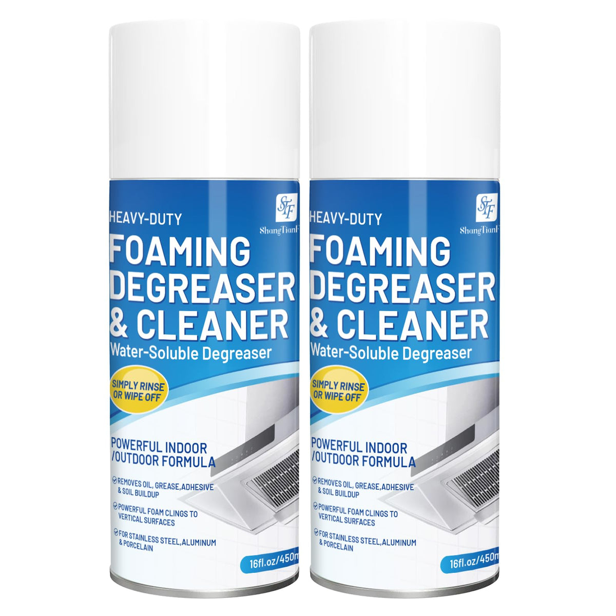 STF ShangTianFeng Heavy-Duty Oven/Grill/Microwave oven Cleaner-（17 FL Oz，pack of 2 -Removes tough baking grease and food spills from the surface safely