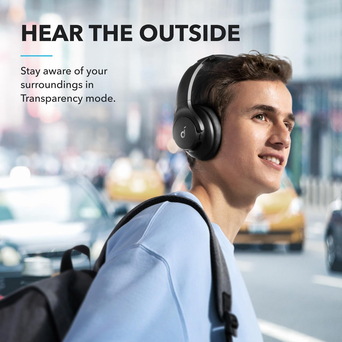 Soundcore by Anker Q20i Hybrid Active Noise Cancelling Headphones, Wireless Over-Ear Bluetooth, 40H Long ANC Playtime, Hi-Res Audio, Big Bass, Customize via an App, Transparency Mode (Black)