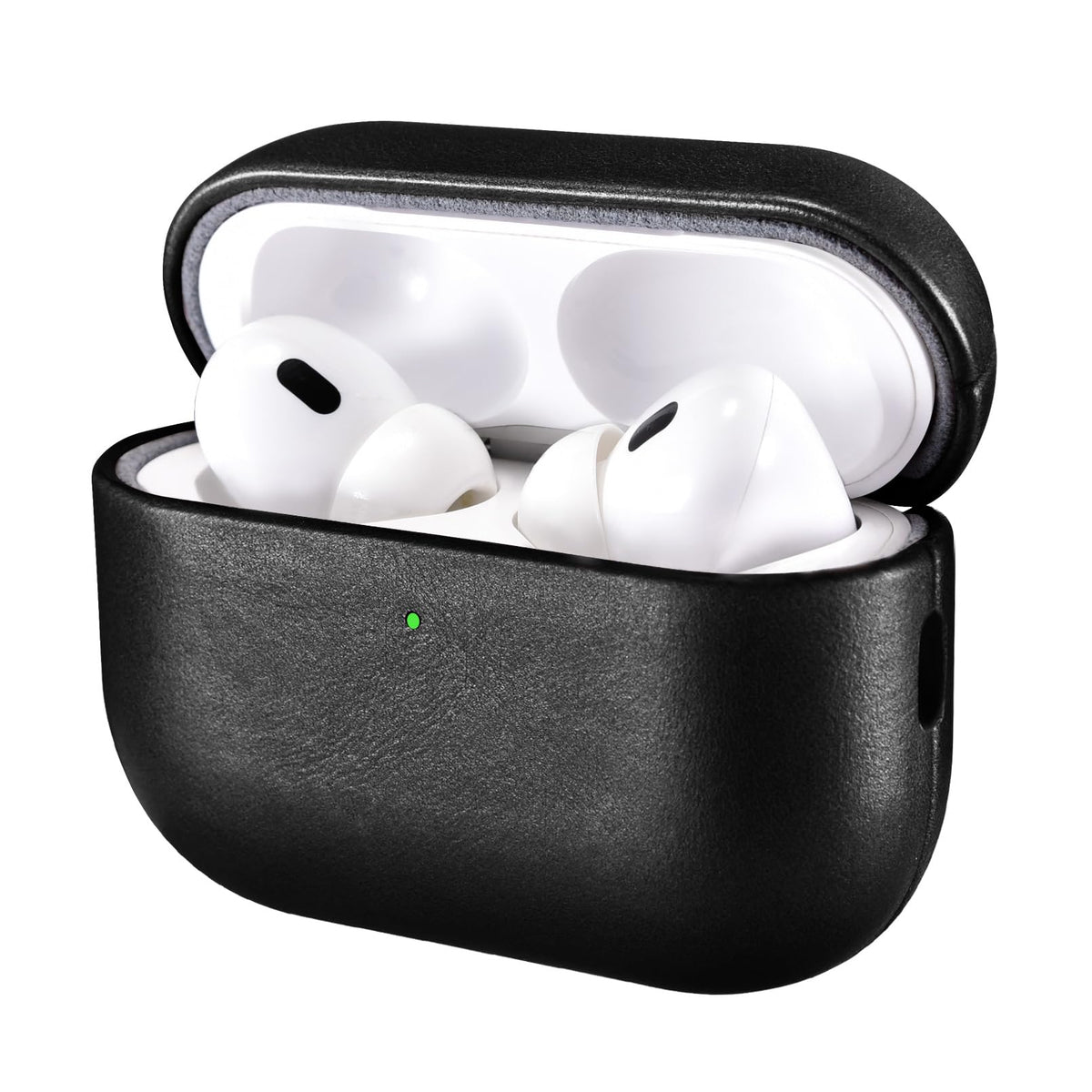 ICARER AirPod Pro 3 Case, 100% Geniune Leather Case, Handmade Top Grade Vintage Cover, Shockproof Protective Cover Support Wireless Charging, Compatible with AirPods Pro 3 2025 Model (Black)