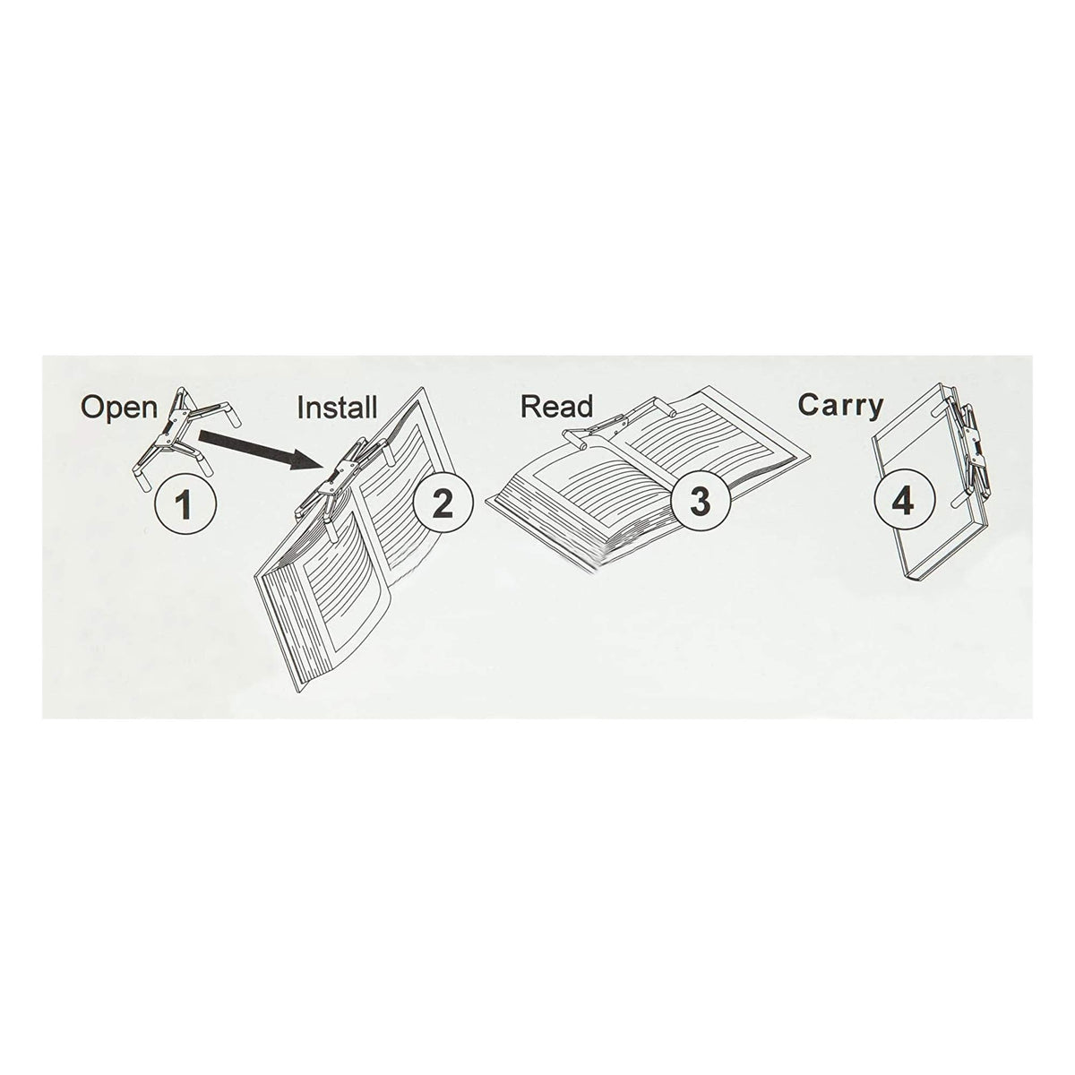 FlipKlip Portable Book Page Holder for Hands Free Reading in Bed, on the Go - Works on Hardcovers, Paperbacks, Magazines, Piano and Recipe Books