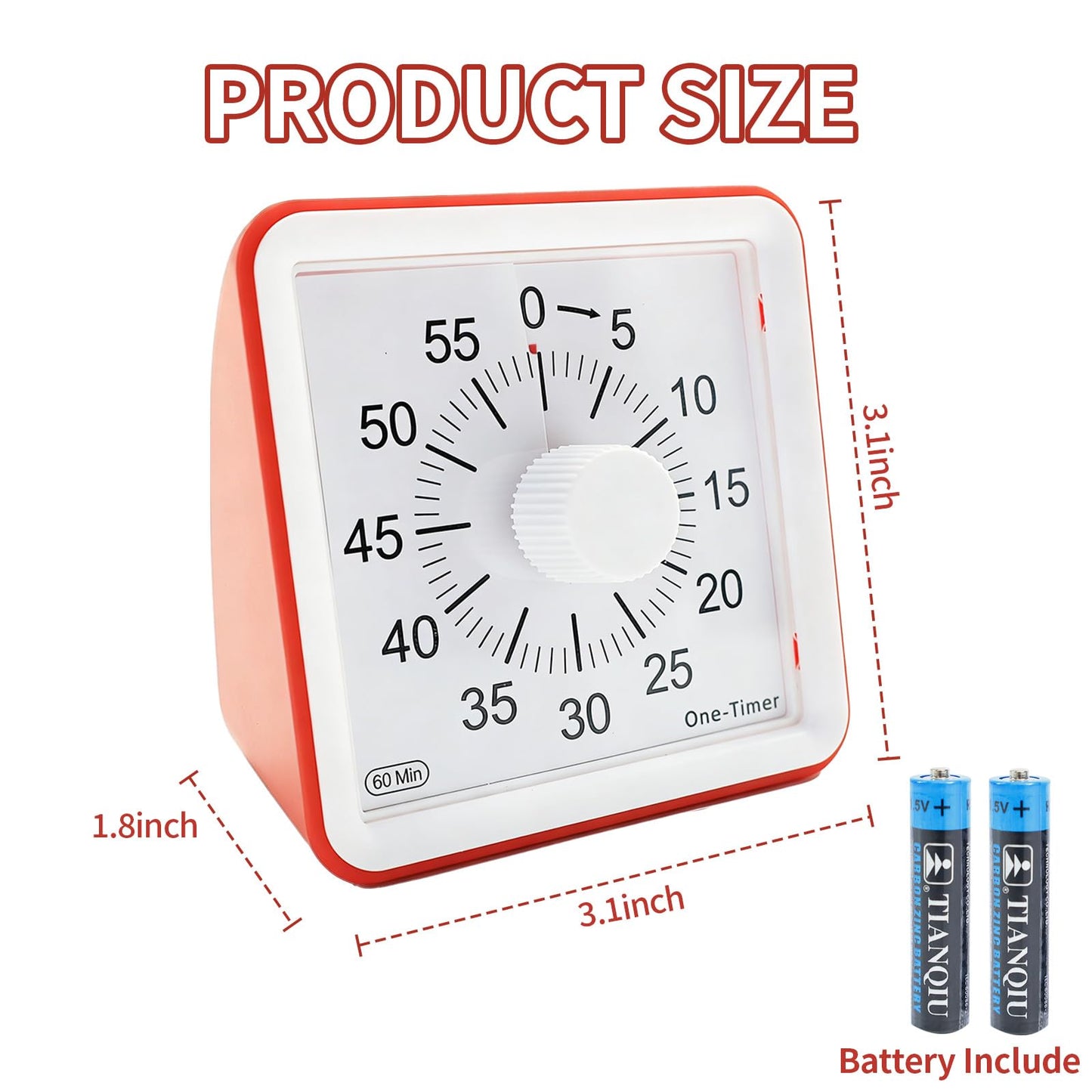 60 Minutes Countdown Visual Timer,Manage Time Well for Kids and Adults,Silent Travel Time Design for Education,Classroom,Home