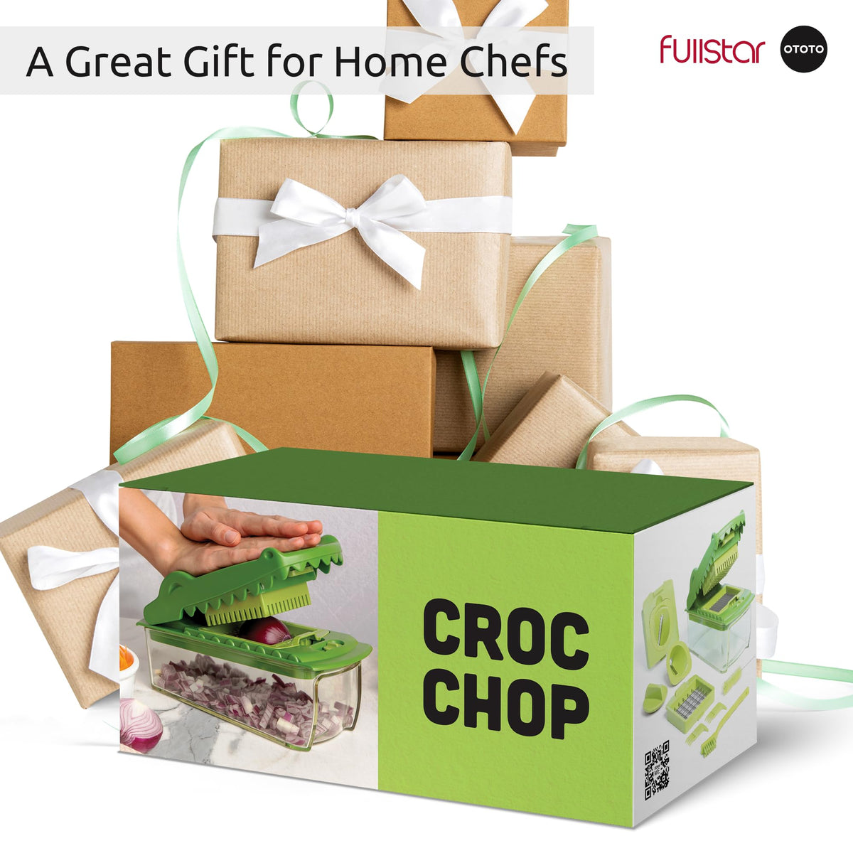fullstar NEW Fullstar X OTOTO Croc Chop Vegetable Chopper & Slicer - Multifunctional Food Chopper, Crocodile Onion Cutter, Cool Kitchen Gadgets & Housewarming Gifts