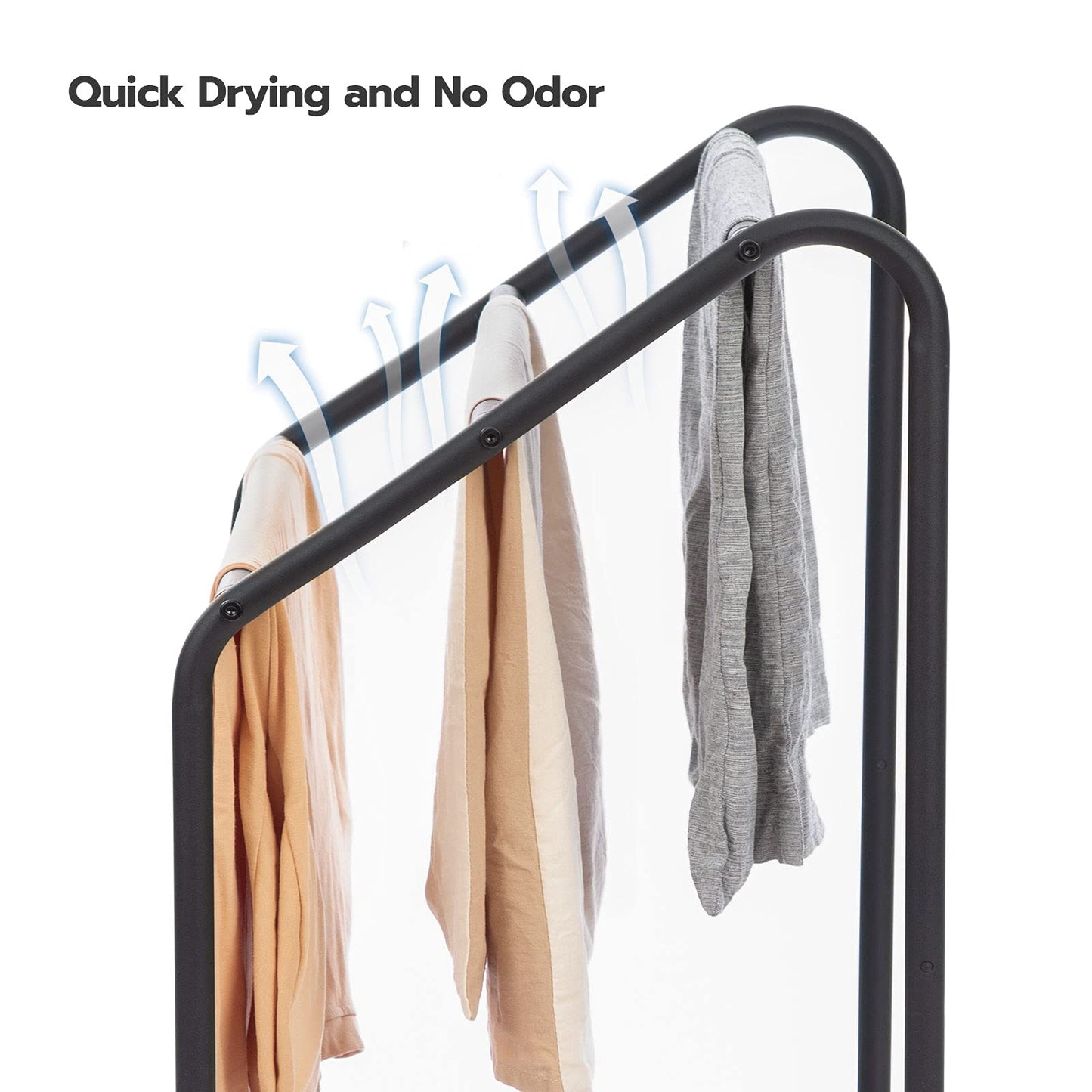 HOOBRO Freestanding Towel-Rack for Bathroom, 3 Tier Blanket Rack for Living Room, 31.5" L x 14.2" W x 33.9" H, Quilt Blanket Ladder Holder, Drying and Display Rack, Rustic Brown and Black BF80LB01