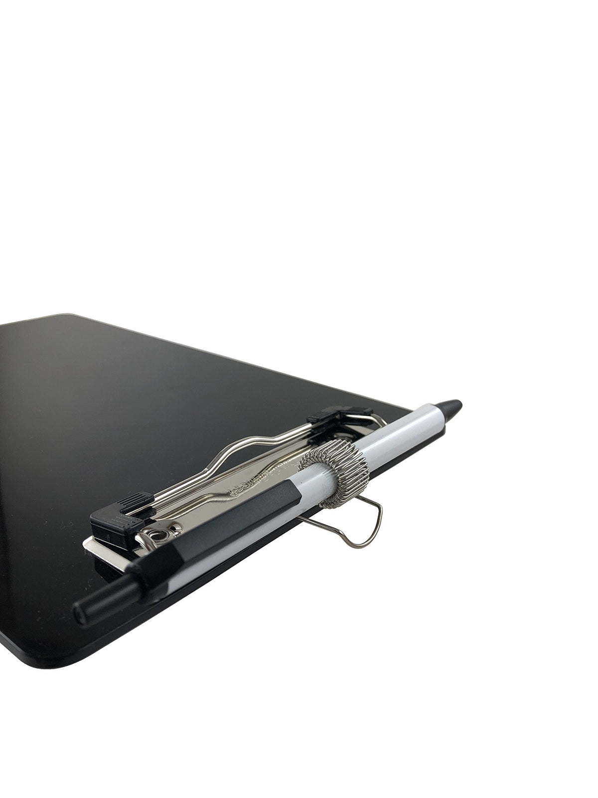 Trade Quest Small Memo Clipboard 6'' x 9'' Pen Holder Clip Plastic (Black) (Pen Included) (Pack of 6)