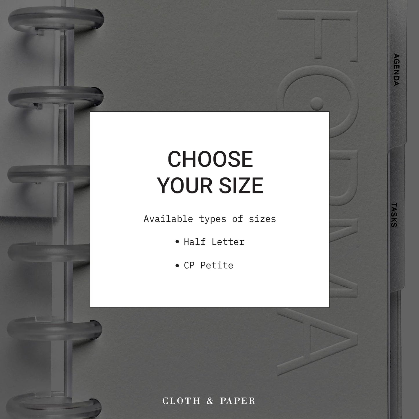 Cloth & Paper FORMA Modular Planner System – Premium Discbound CP Petite Undated Planner with Clear Discs, Covers, Dividers, Today Tab, Stickers & Inserts – Customizable Refillable Planning Organizer