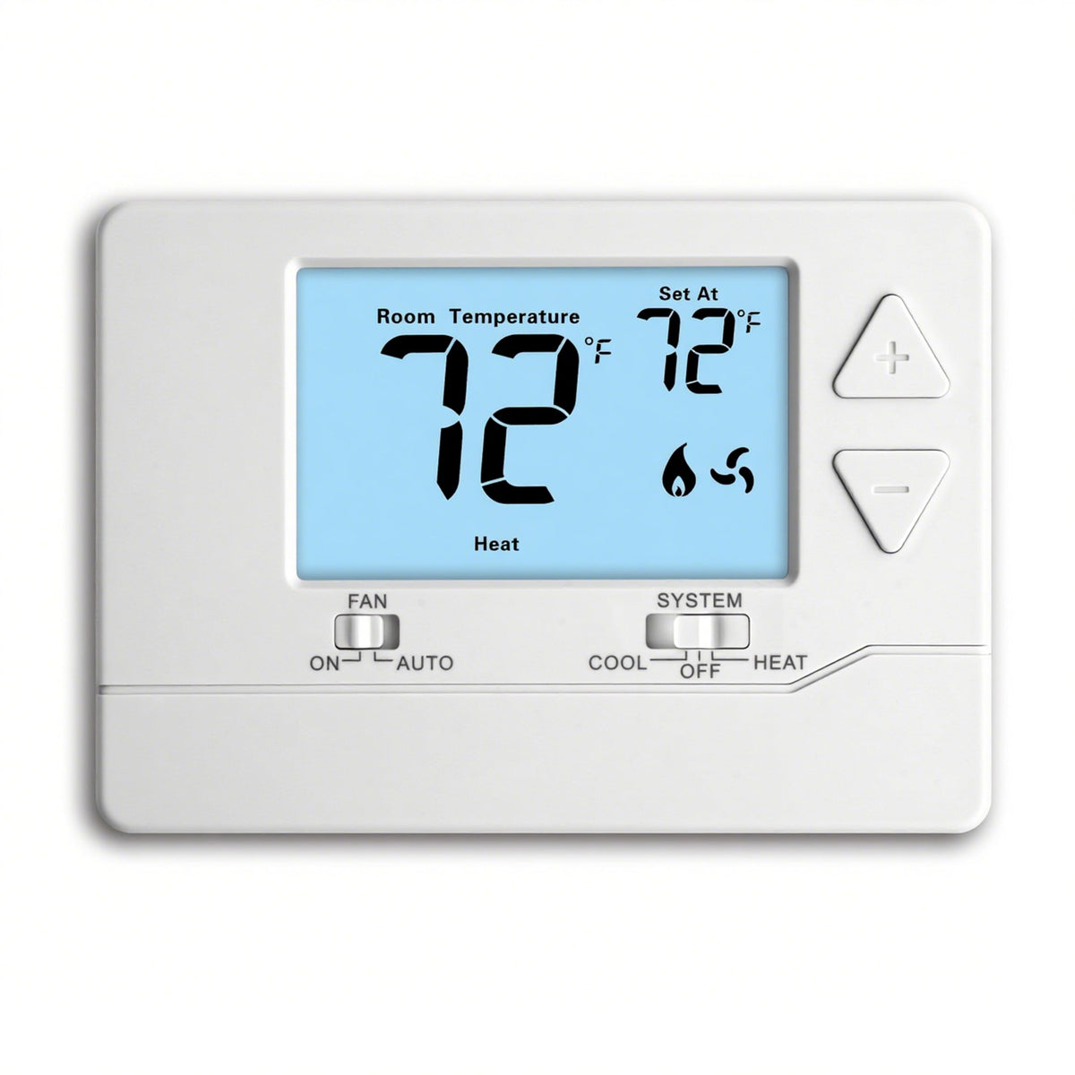 Thermostat for Home Non-Programmable Single-Stage Systems,1 Heat / 1 Cool,Easy DIY,White Backlight