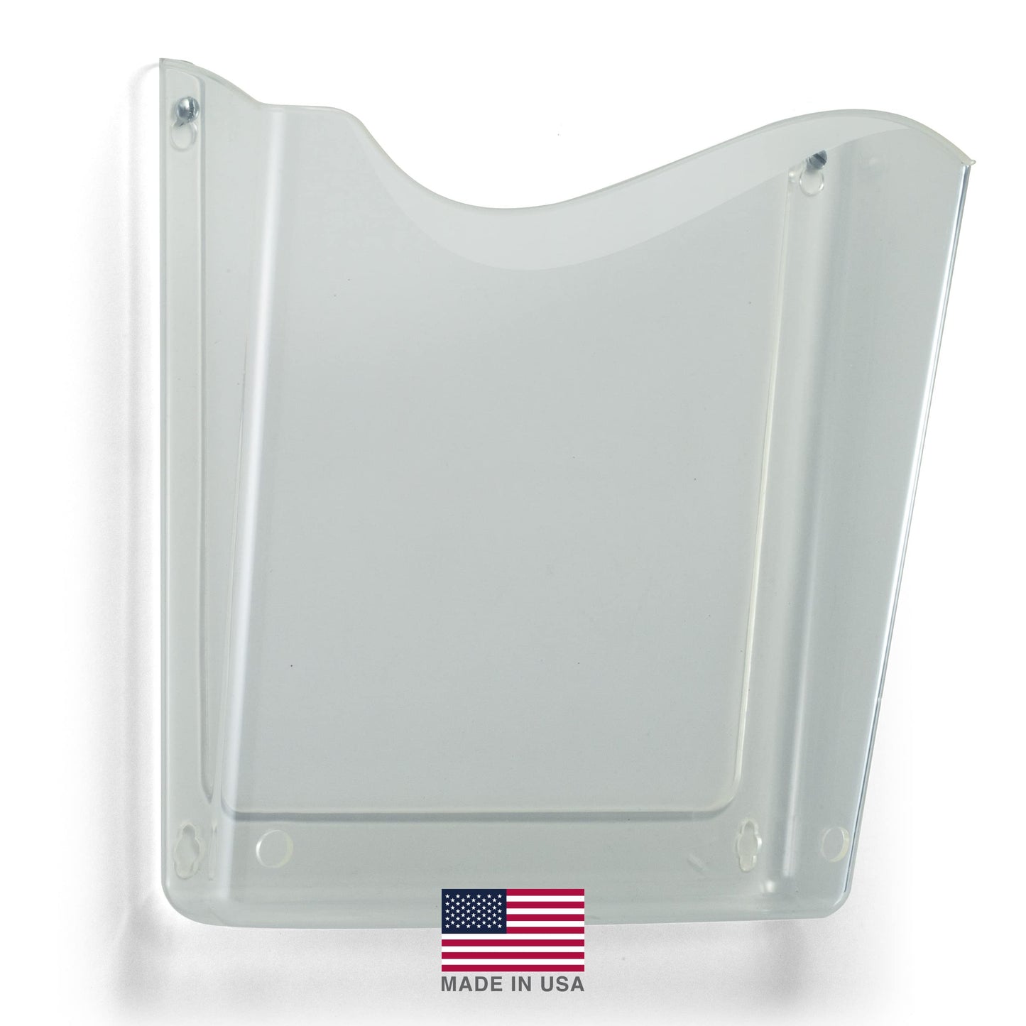 Officemate Vertical Wall File, Letter Size, Durable Unbreakable Plastic Organizer, Mountable Wall or Partition File Holder, Clear (21674)