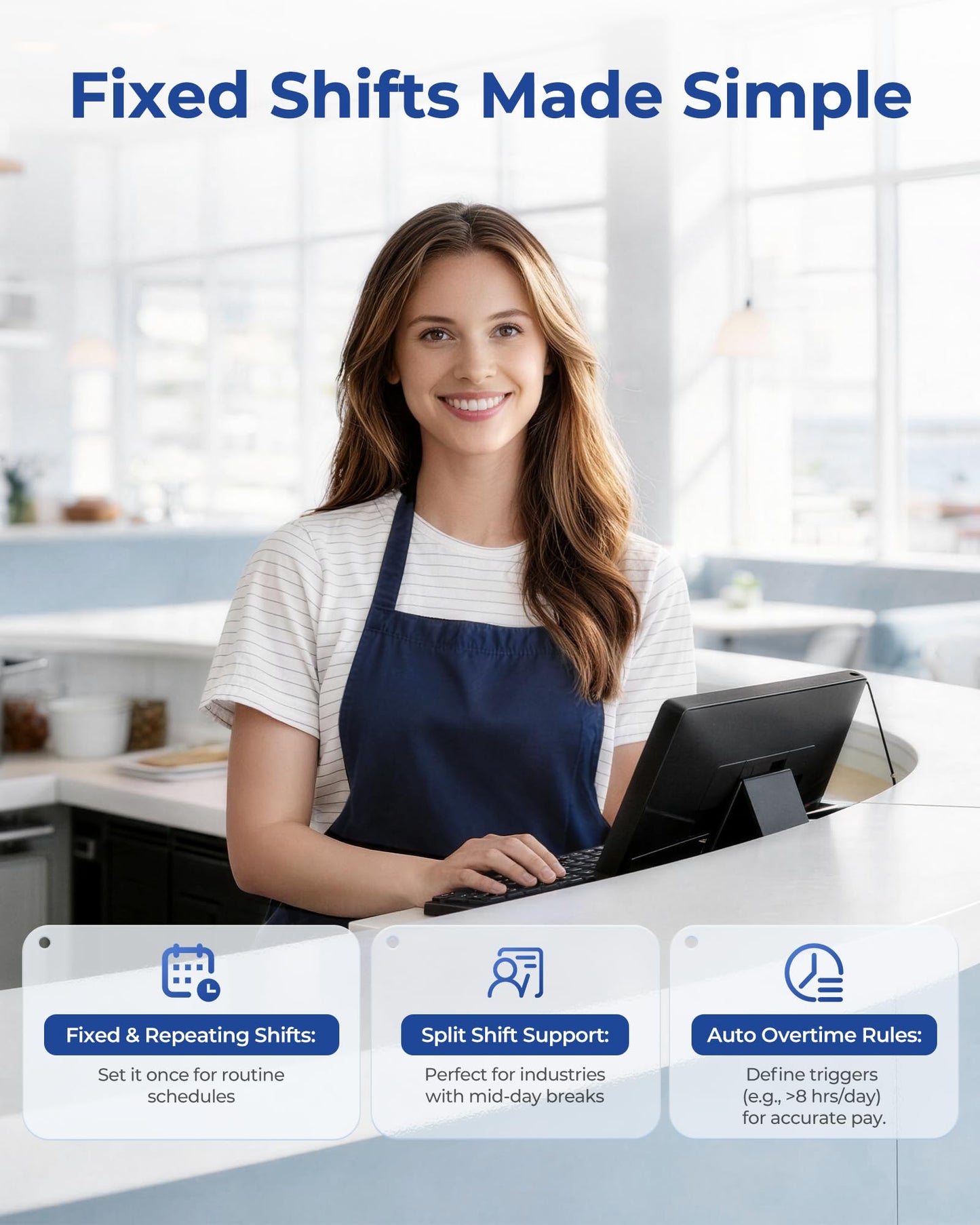 TimeRalo Biometric Time Clock for Employees, Fingerprint & PIN Standalone Punch Machine, Clock in Machine for Small Business with USB Data Transfer, No WiFi/Software/Monthly Fees