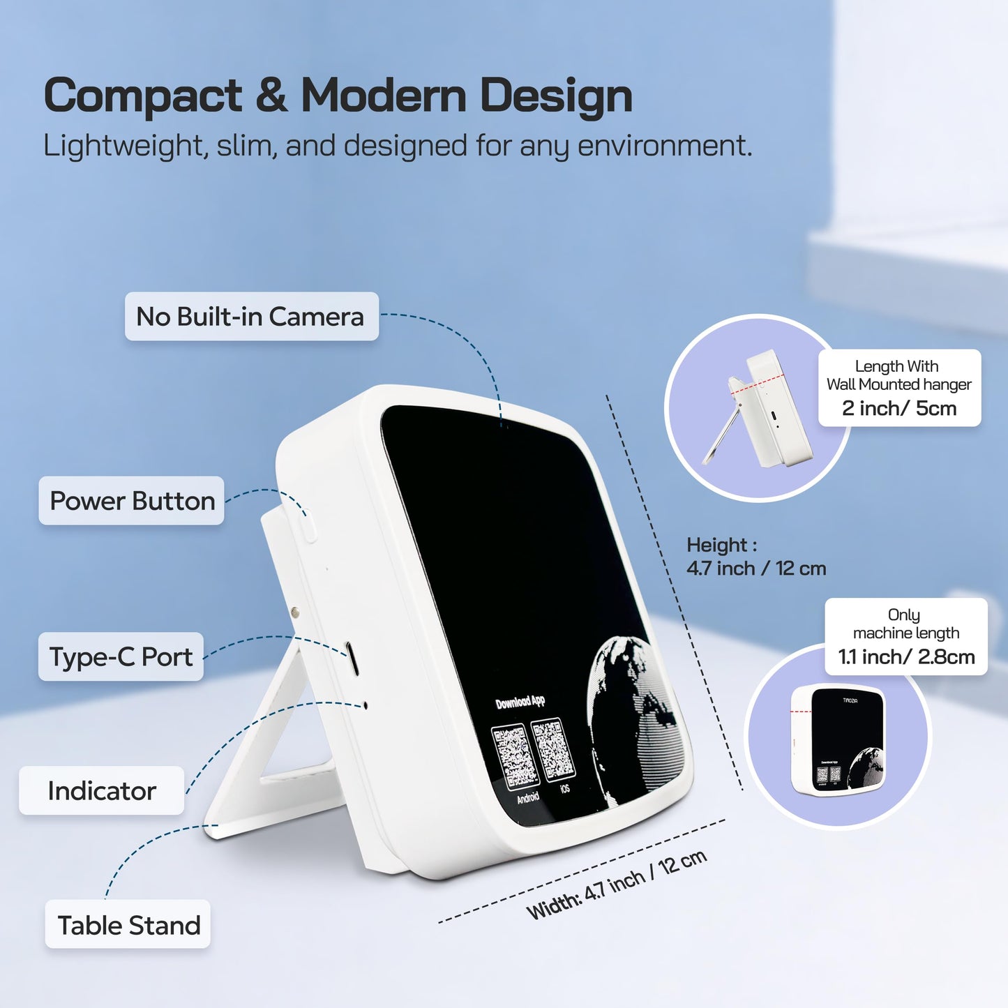 TIMOZIA Cloud-Based Face Attendance Machine, Facial Recognition Time Clock with Mobile App Integration | Auto Salary Calculation & Multi-Branch Support for Businesses | iOS & Android APP