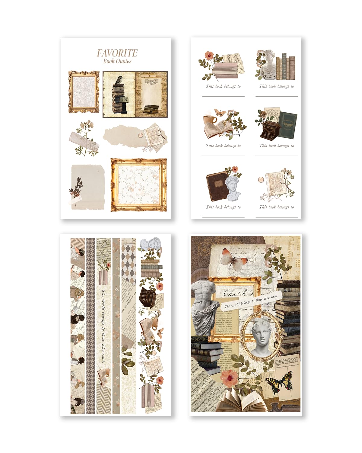 Rongrong Bookworm Planner Stickers Book Volume 3 Theme for Planners, Calendars, Journals – Perfect for Book Lovers – Scrapbook Accessories – 24 Pages