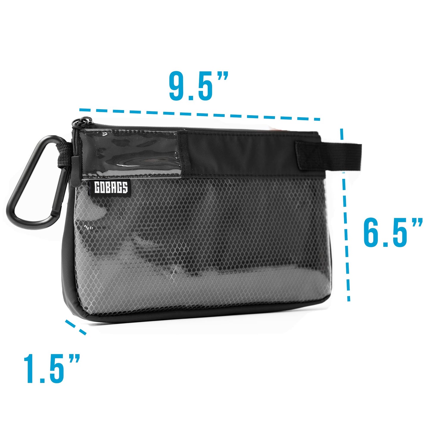 GOBAGS Production Zipper Bags - Electronics & Camera Accessories Bag - Cable organizer, Gear Accessory Pouch, Travel Camera Essentials (Small, Black)
