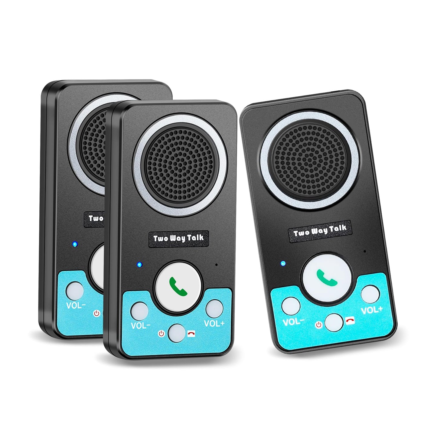 UHAXZ Intercoms Wireless for Home, Full Duplex 2 Way Intercom System, 1500ft Long Range Intercom with 8 Volume Levels, Rechargeable Battery & 4 Chime for Home Office & Business (3 Pack)