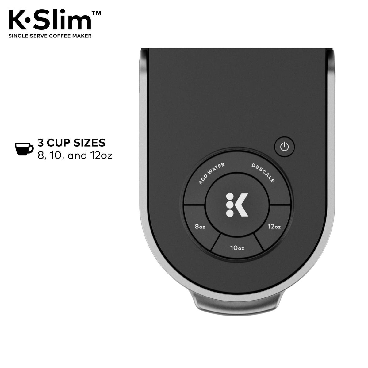 Keurig K-Slim Single Serve K-Cup Pod Coffee Maker, Multistream Technology, 3 Brew Sizes, Slim and Sleek Design, 46oz Removable Reservoir, Black