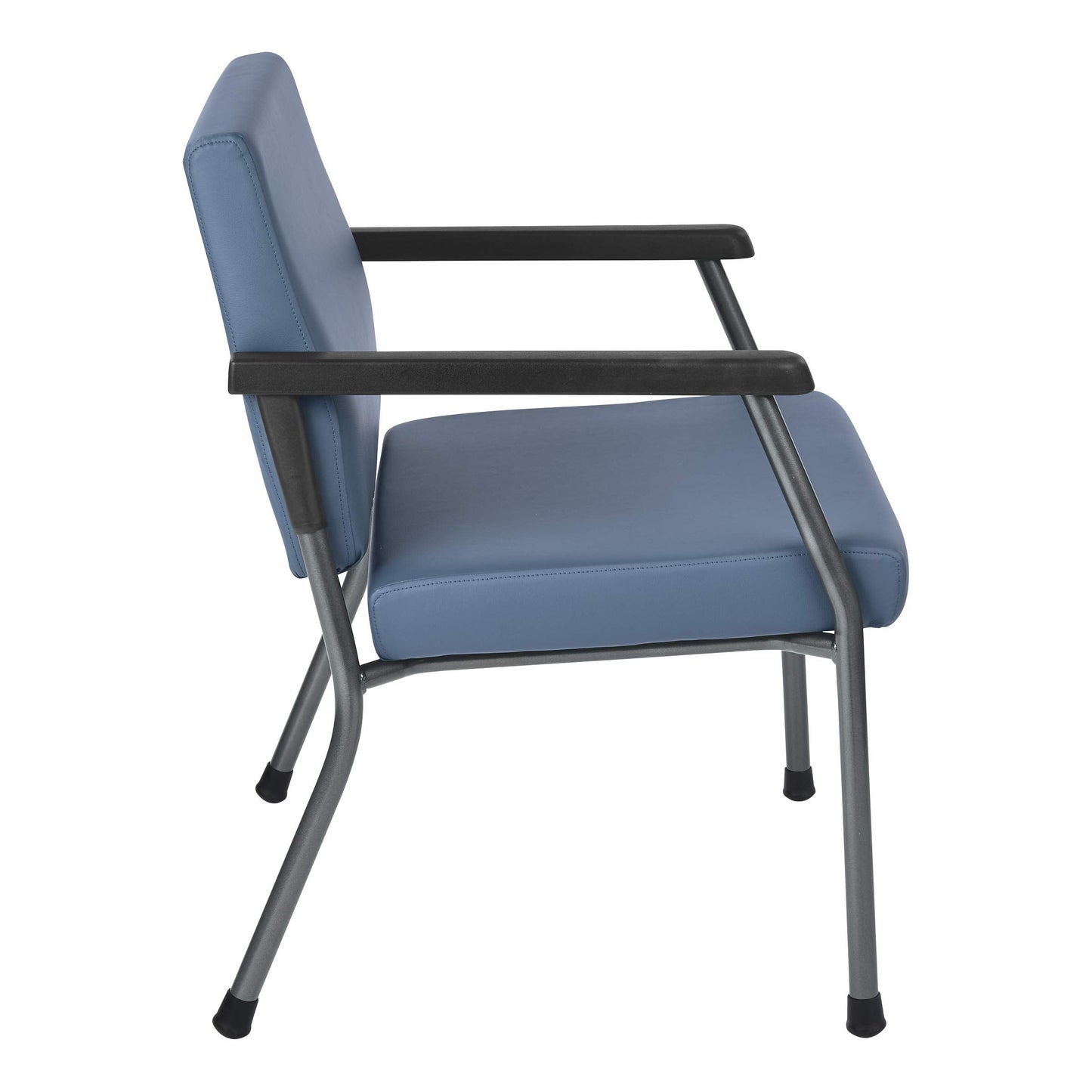 Office Star Products Bariatric Big and Tall Medical Office Chair with Oversized 29 Inch Wide Seat and Sturdy Metal Frame with Back Reinforcement, 500 Pound Limit, Dillon Blue Faux Leather Fabric