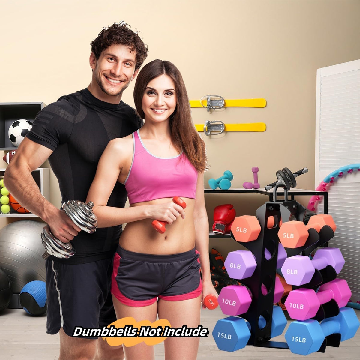 Weight Rack for Dumbbells, 4 Tiers A-Frame Dumbbell Rack Stand Only for Home Gyms Workout (Dumbbells not include)