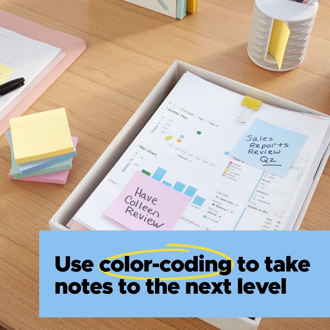 Post-it Super Sticky 100% Recycled Pop-up Notes, 3 in. x 3 in., 70 Sheets, 6 Pads, Wanderlust Collection, School Supplies and Office Products