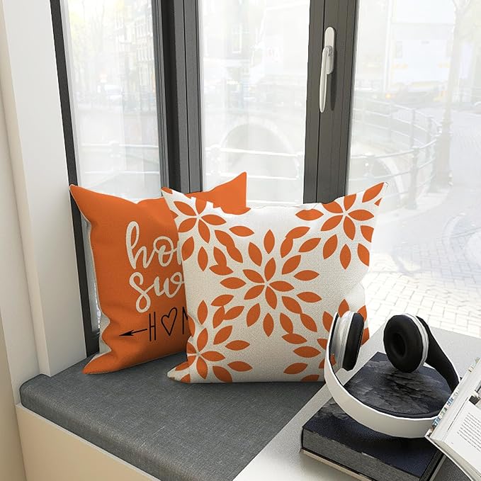 YCOLL Fall Pillow Covers 22x22 Set of 4, Modern Sofa Throw Pillow Cover