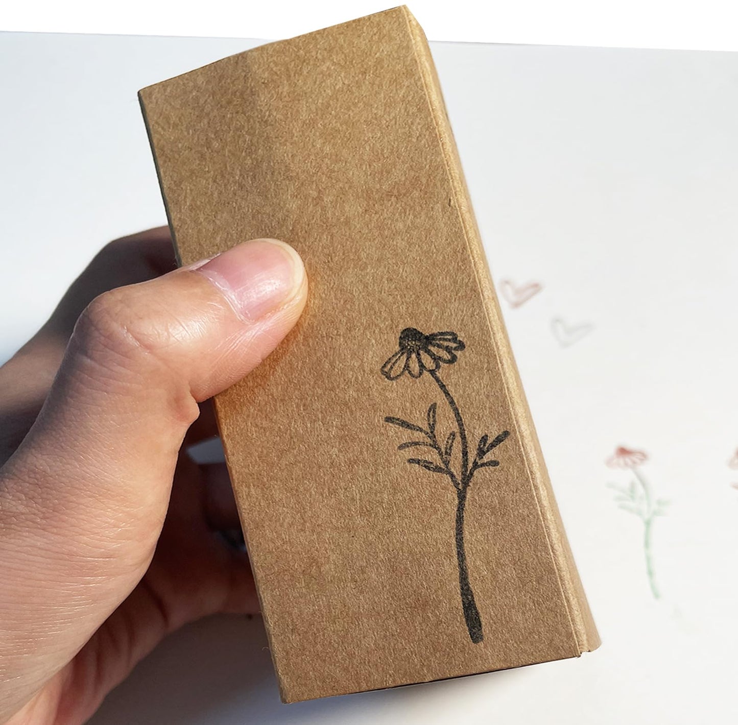 Wissppoott 15 Pcs Vintage Wood Rubber Stamp Set - Antique Butterfly, Floral, Plant, Ladybug& Bird Stamps for DIY Scrapbooking, Craft Cards, Gift Wrapping & Journal Art