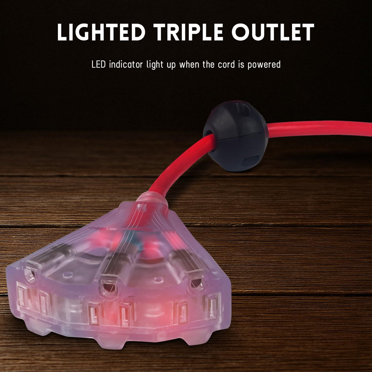 EP Retractable Extension Cord Reel,75 Feet 14 AWG/3C SJTOW Heavy Duty Power Cord,10 AMP Circuit Breaker, 3-Lighted Triple Outlets,Ceiling or Wall Mount Use Indoor, Red