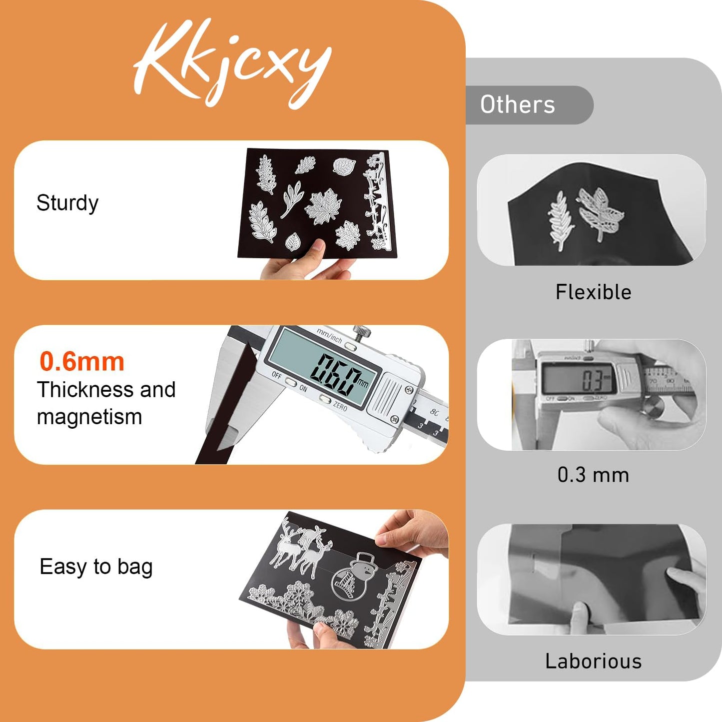 KKJCXY 40 Pcs Magnetic Sheets for Dies Storage Stamp and Die Storage Pockets Die Cut Storage Organizer Box for Card Making, DIY Scrapbooking,Picture,Photos