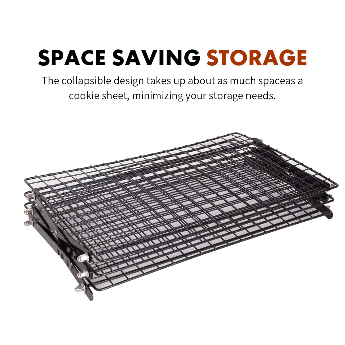 ShellKingdom 3 Tier Collapsible Cooling Rack, Outdoor Camping Picnic Shelf, Wire Cooling Rack for Baking, Cookies, Cake, Roasting, Grilling, Drying Rack