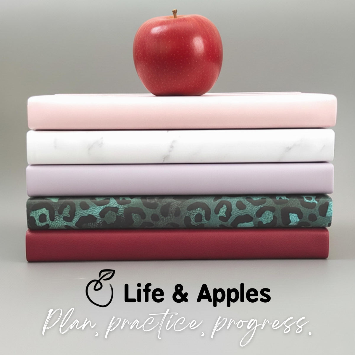 Life & Apples Daily Wellness Journal - Guided Journal & Planner for Wellbeing, Gratitude & Healthy Routines | Food & Fitness Journal, Habit Tracker, Weight Loss Diary | Undated A5 Lavender