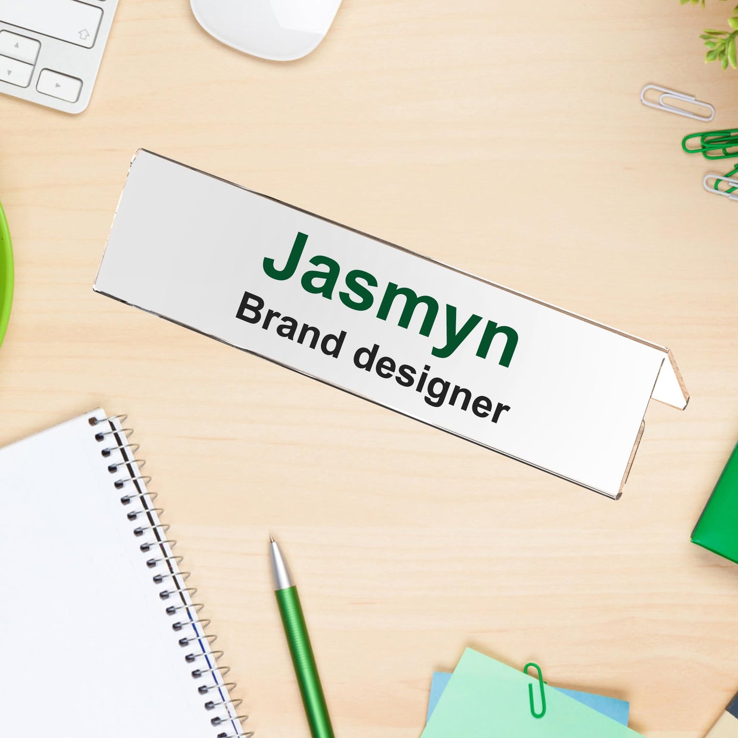 Dingelex acrylic name plate for desk clear table tents widely used table display for office metting school classroom 24 Pieces