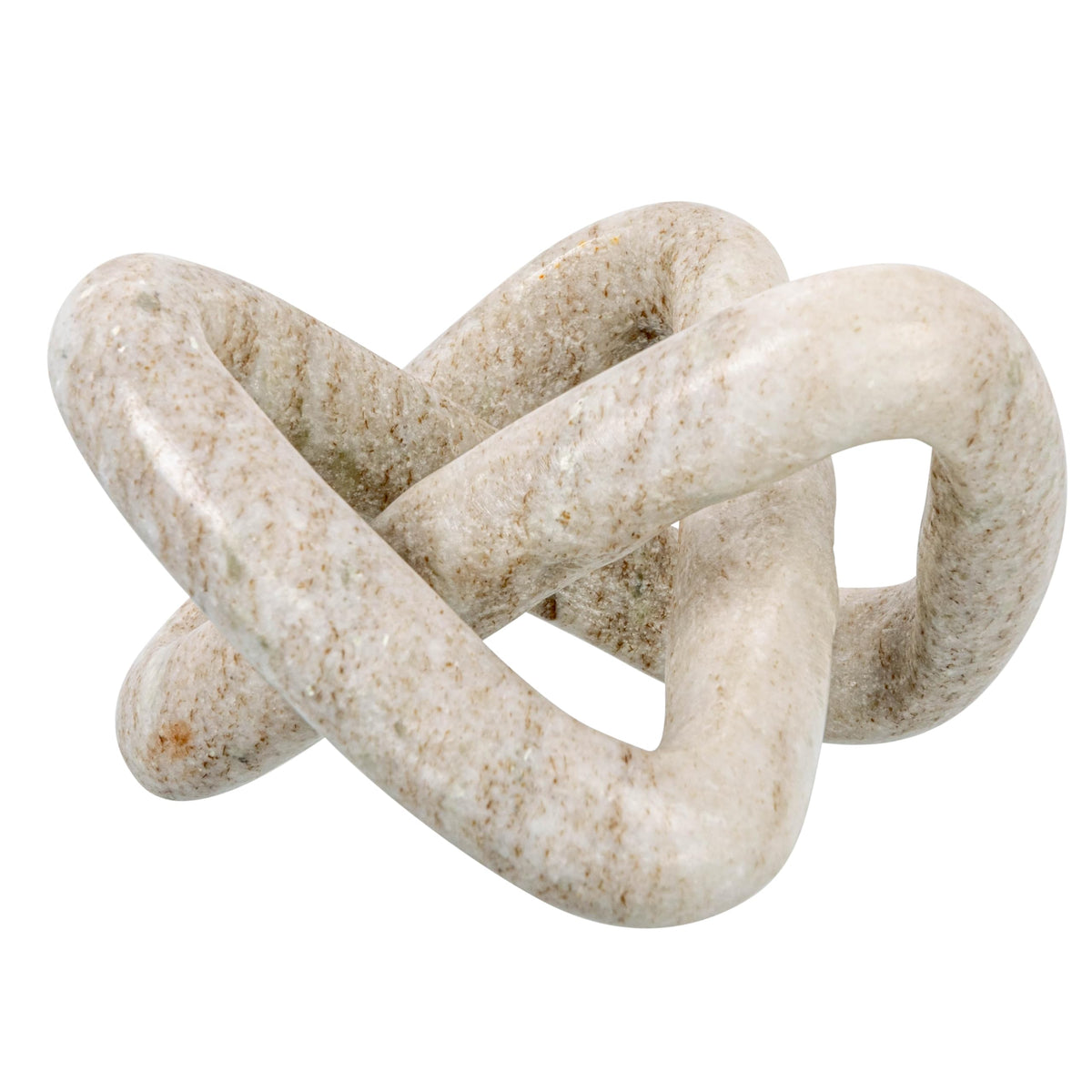 Creative Co-Op Modern Decorative Marble Link Knot, Beige