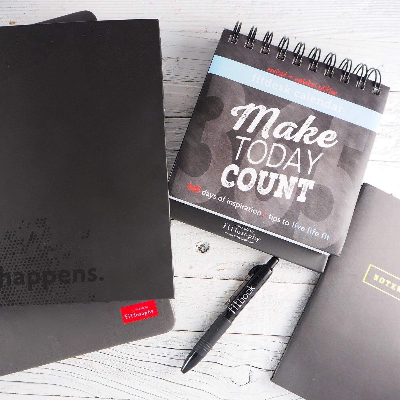 Fitlosophy 'Make Today Count' 365-Day Inspirational Perpetual Desk Calendar, Fitdesk 365-Day Perpetual Calendar (FITDESK-Cal)
