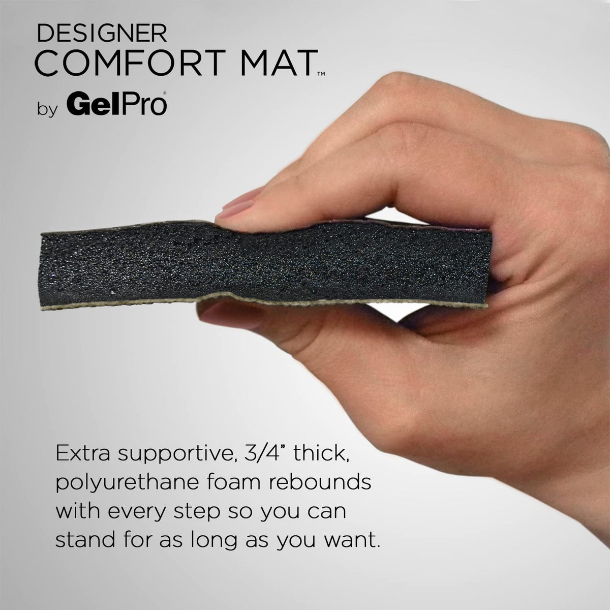 GelPro Designer Comfort Grasscloth Crimson Ergo-Foam Anti-Fatigue Kitchen Floor Mat, 20"x32"