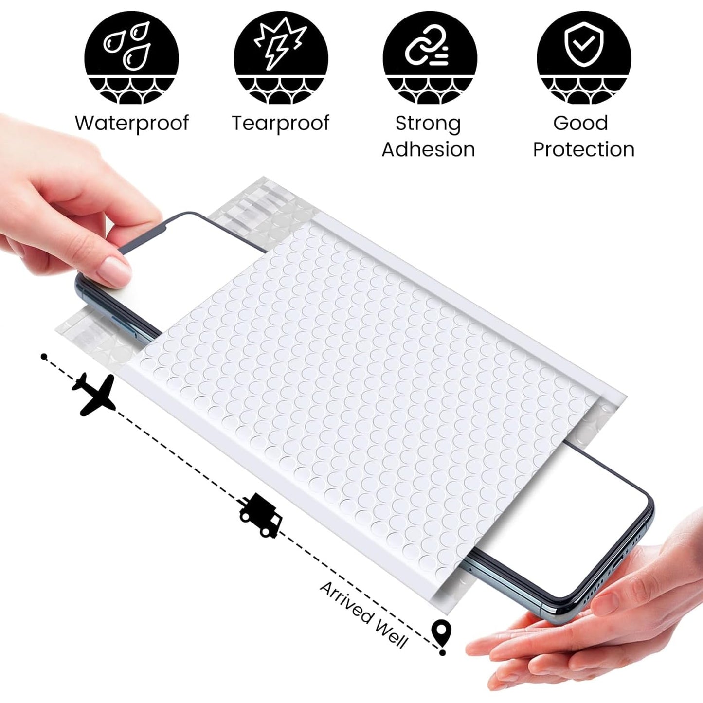 Fuxury Bubble Mailers 6x10 Inch White 50 Pack Padded Envelopes Usable Size 6x9" Thick Mailing Envelopes Bubble Opaque Padded Mailers Shipping Bags for Mailing Jewelry Makeup Small Business#0