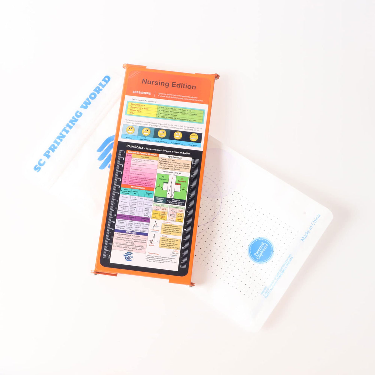 Nursing Clipboard with and Medical Edition Cheat Sheets 3 Layers Aluminum Foldable Nurse Clip Board Nursing Student Essentials - Foldable Clipboard Nursing Nursing School Essentials