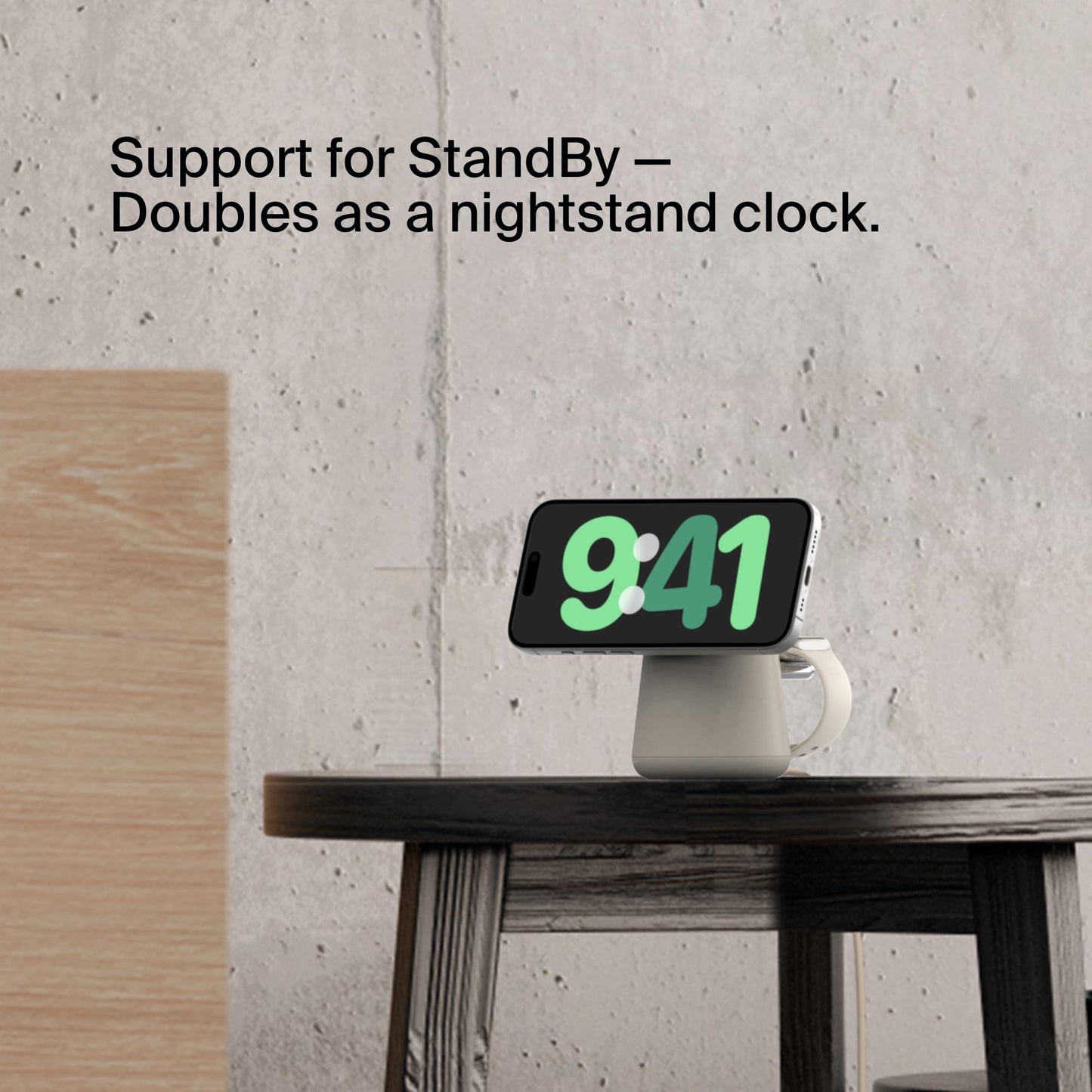 Belkin 2-in-1 Qi2 Wireless Charging Dock 15W Fast Charge iPhone Charger Compatible with iPhone 17, 16, 15, 14, and 13 Series, AirPods, and Other Qi2 Enabled Devices, Includes Power Supply - Sand