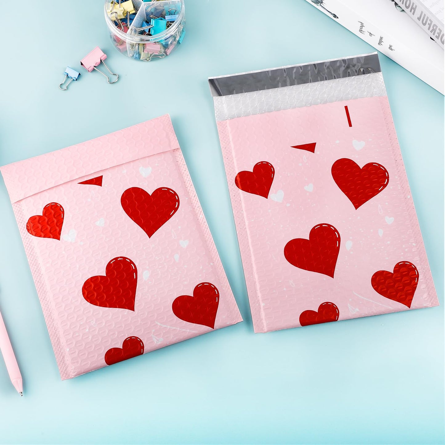 Gdotmely 50 Pack Bubble Mailers 6x9 Inch,Self Sealing Adhesive Padded Envelopes,Waterproof Cute Bubble Mailers,Cushioning Shipping Envelopes for Packaging, Mailing, Gifts, Small Business