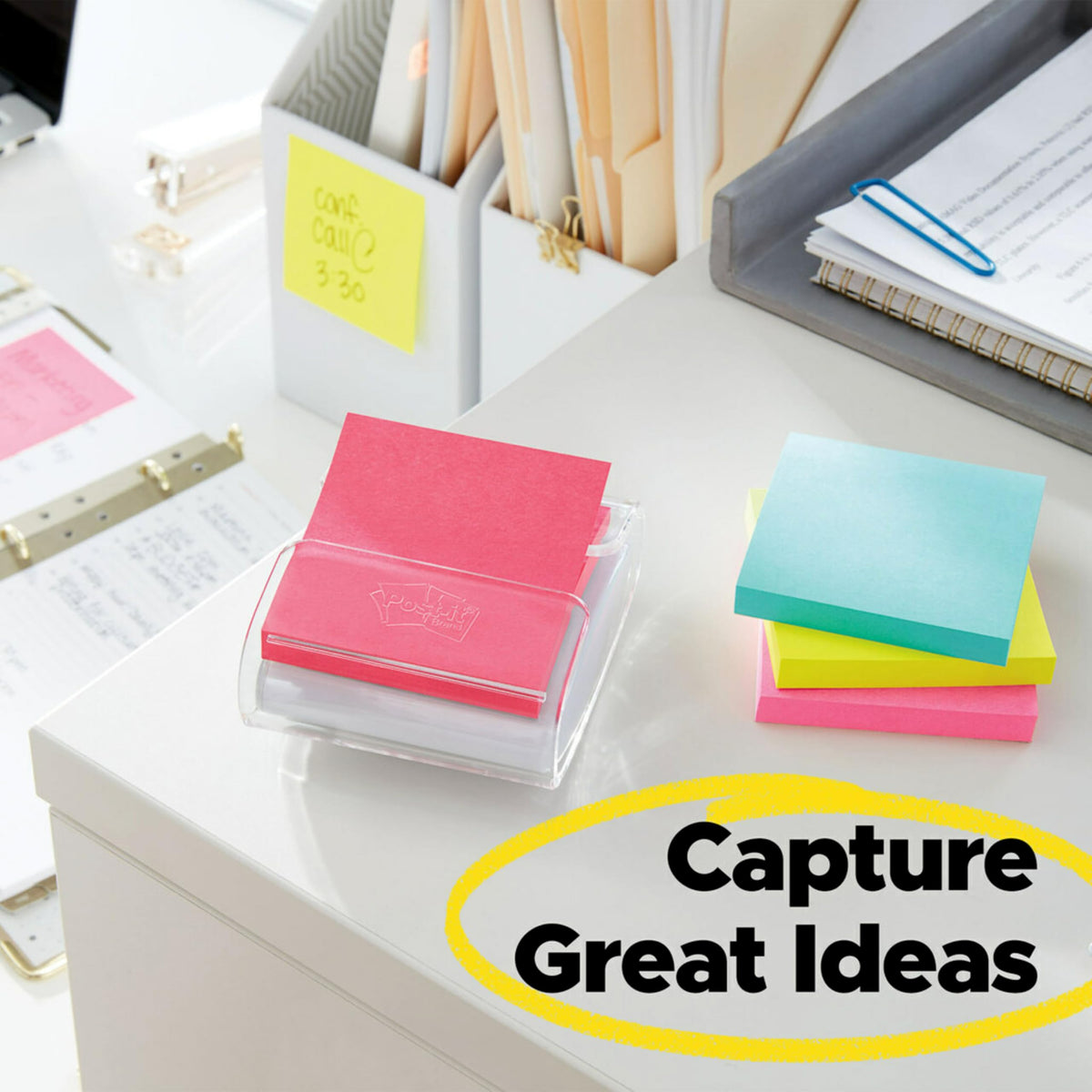Post-it Dispenser Pop-Up Sticky Notes, 6 Sticky Notes Pads, 3 x 3 in., School Supplies and Oﬃce Supplies, Use with Post-it Note Dispensers, Sunburst Collection