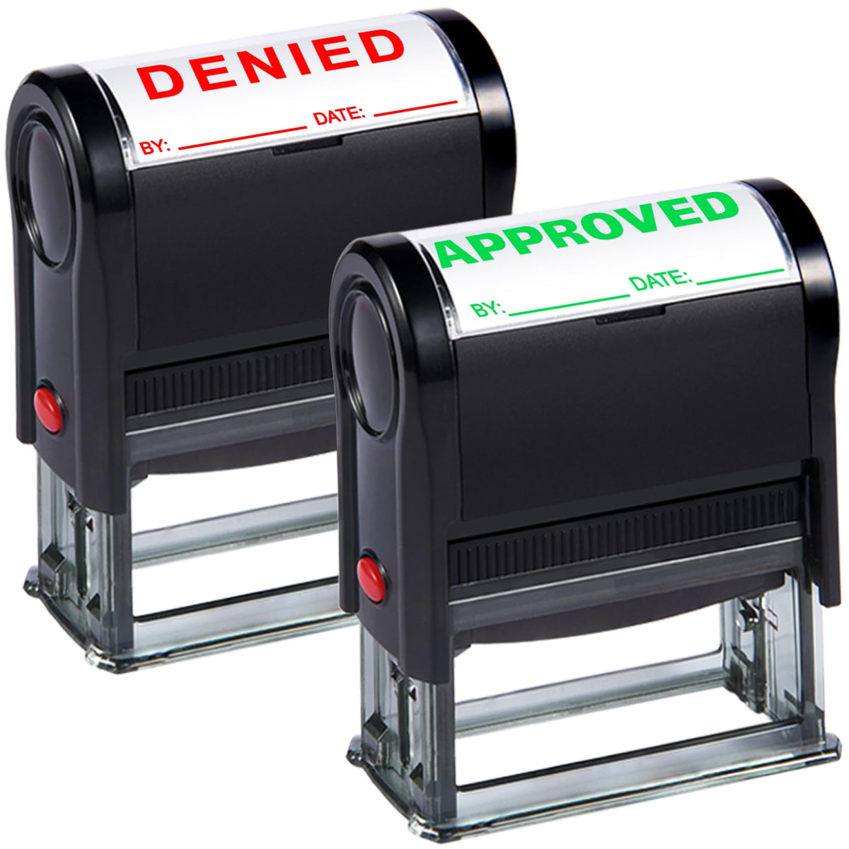 Bertiveny Self Inking Approved and Denied Stamps Set Office Self Inking Approved Denied by Stamp with Date for Business Supplies Approve Stamp Denied Stamps with Date and Signature