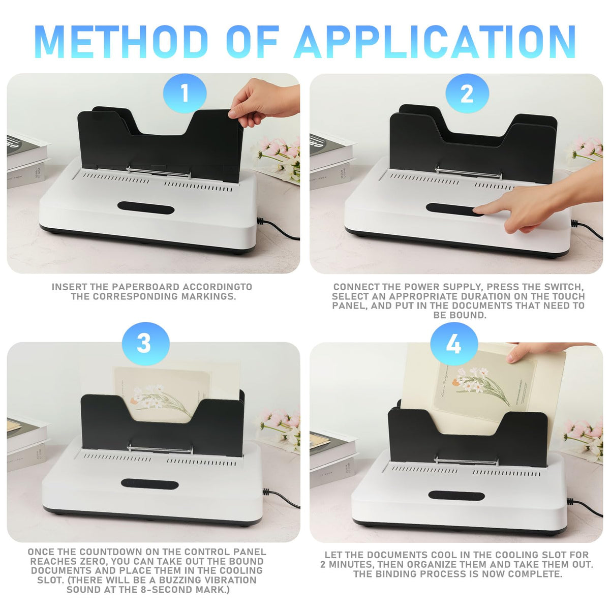 Thermal Binding Machine, Digital Touch Panel with 10 Thermal Binding Covers, No Preheat Time, 500 Sheet Capacity – Electric Book Binder for A4/A5/Letter Size Documents, Office, School & Home Project