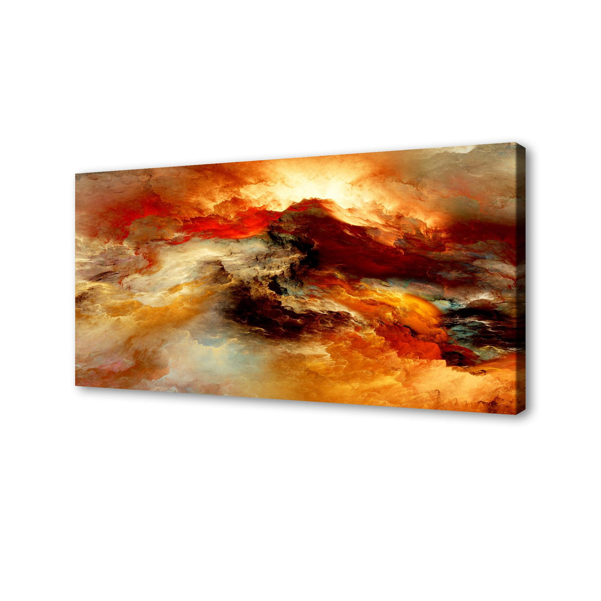 YYYYHPP YP0298 Abstract Wall Art Orange Flow Canvas Wall Art Framed Canvas Prints Painting Pictures Ready to Hang for Living Room Bedroom Kitchen Home and Office Wall Decor