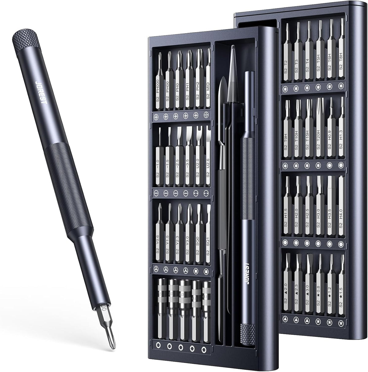 JOREST 50 in 1 Precision Screwdriver Set with Security Torx, Magnetic Mini Repair kit for Macbook, Laptop, PS4, PS5, iphone, Nintendo Switch, Glasses, Watch, Toy, Stocking Stuffers Gifts for Men