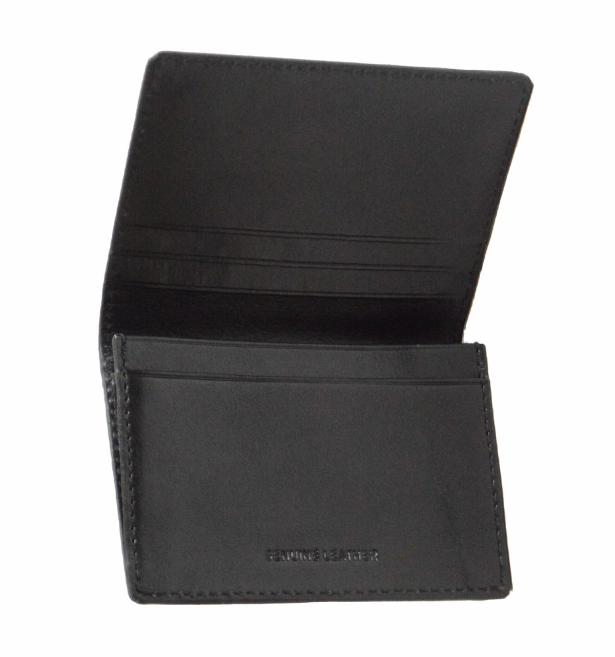 muzaf Premium Leather card holder, compact, 5 slots, hand stitched (Sand Black)