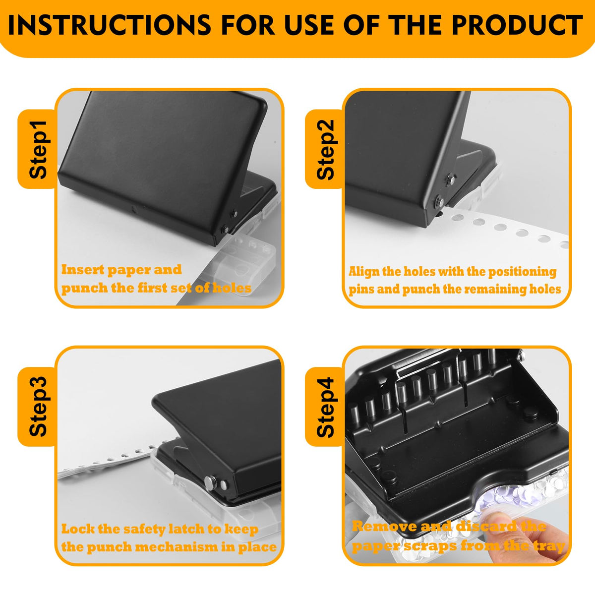 10-Hole Punch Binding Machine for Planners Mini Spiral Binding Punch Book Coil Binding Tool for A4, A5, B5 Paper, Includes 8 Spiral Coils, 2 Semi-Auto Binders and 4 Sheets Hole Reinforcements