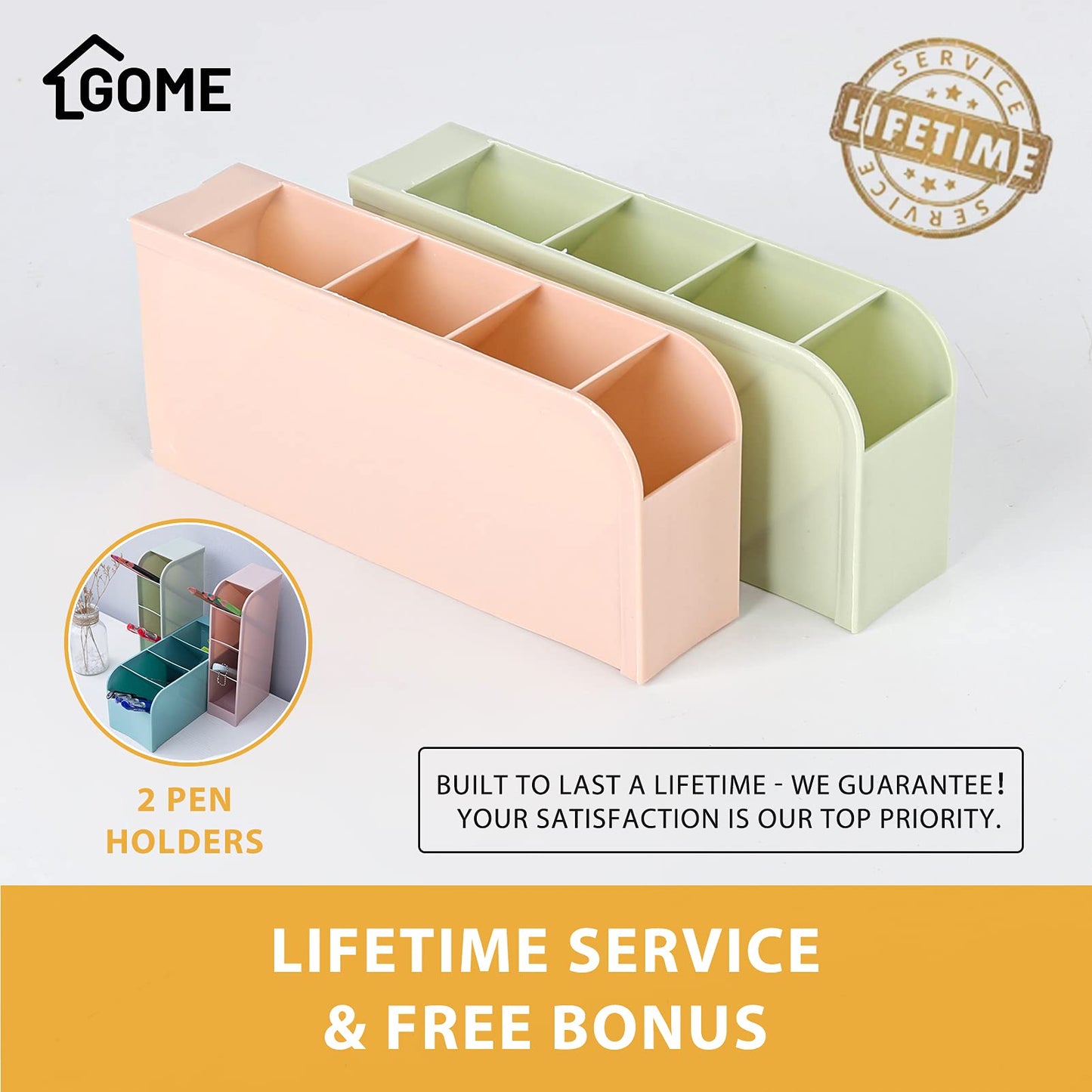 Gome Under Desk Pull-Out Drawer - Storage Organizer Office Mounted, Easy Slide-Out Pencil Drawer for Saving Space, Under Flat-Top Desk Storage Ideal for Sit-Stand Workstation