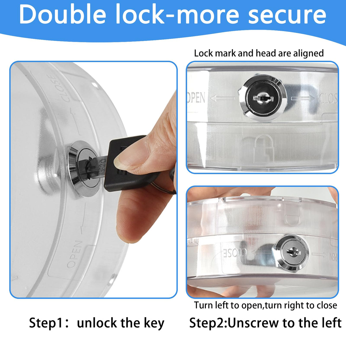 Round Thermostat Lock Case with Key, Upgraded,Thermostat Cover Universal, Thermostat Lock Case Clear, Wall Thermostat Guard, Fits Round Nest Thermostat(3.5x3.5x1.9 in) or Smaller