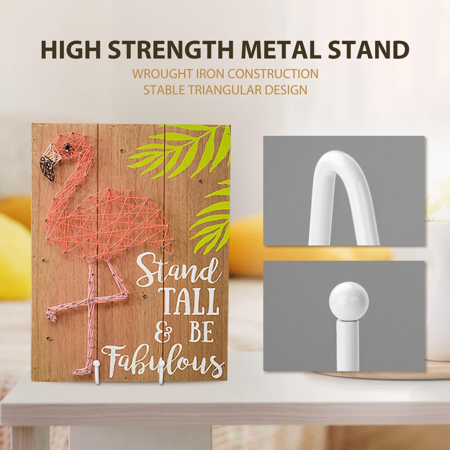 LIONWEI LIONWELI White Decorative Plate Stand Holder Picture Frame Stand Easel Display Stand